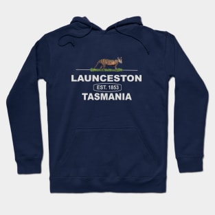 Launceston, Tasmania with Tasmanian Tiger Hoodie